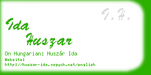 ida huszar business card